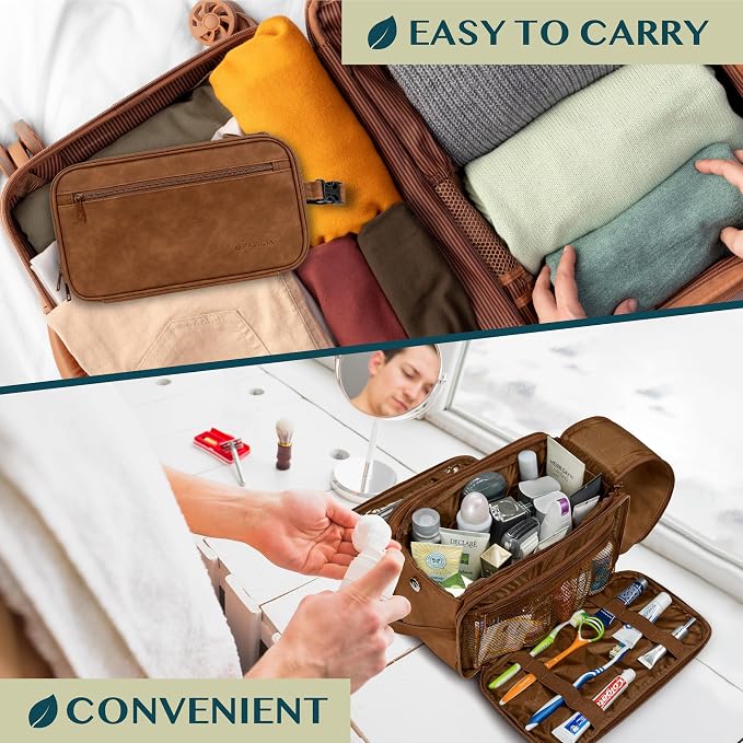 PAVILIA Large Toiletry Bag for Men Women, Mens Travel Bag Toiletries Organizer - Image 7