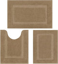 SHACOS Soft Fluffy Bathroom Rugs Set of 3 Pieces Bath Mats by SHACOS