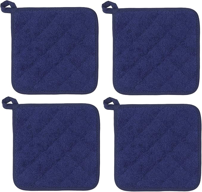 Cotton Pot Holders Cotton Made Machine Washable Heat Resistant Everyday Kitchen - Image 2