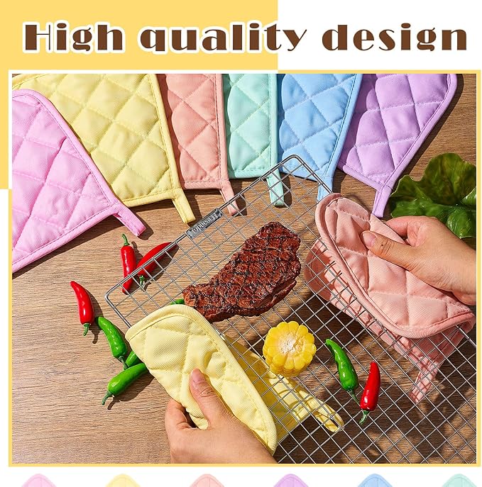 Bokon 12 Pcs Pot Holders for Kitchen, Pastel Potholders Sets, Heat Resistant - Image 6