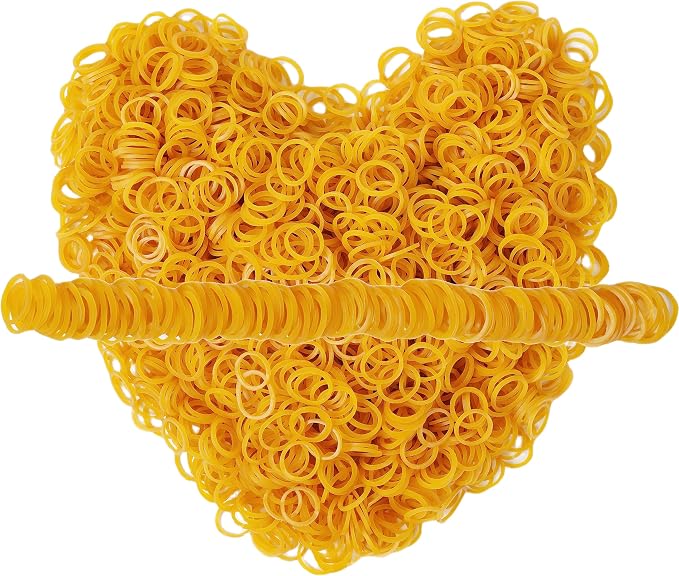 Rubber Bands mini 2000pcs rubber band yellow 0.5inch small Rubber Band Mini - Image 5
