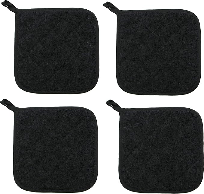 Cotton Pot Holders Cotton Made Machine Washable Heat Resistant Everyday Kitchen - Image 2