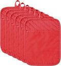 R HORSE 6Pcs Christmas Red Pot Holders by RHORSE