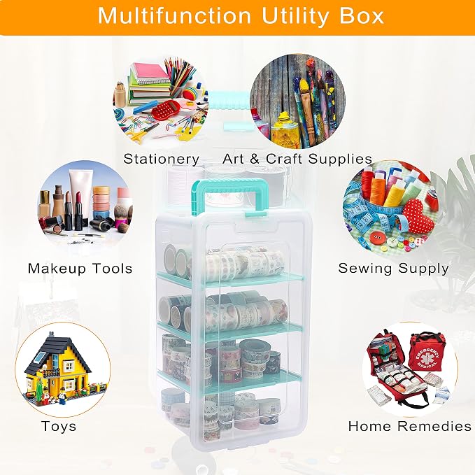 BTSKY Clear Plastic Dividing Storage Box - Image 7