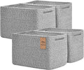 Storage Baskets for Organizing, 4 Pack Baskets for Shelves, Decorative Storage by Degeyoyo