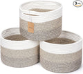 Small Rope Baskets for Storage, Baskets for Gifts Empty, Cute Round Woven Basket by MaxuniTechLife