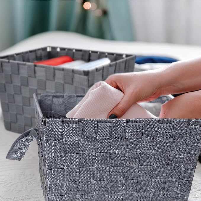 Brookstone Woven Shelf Basket Organize - Image 2