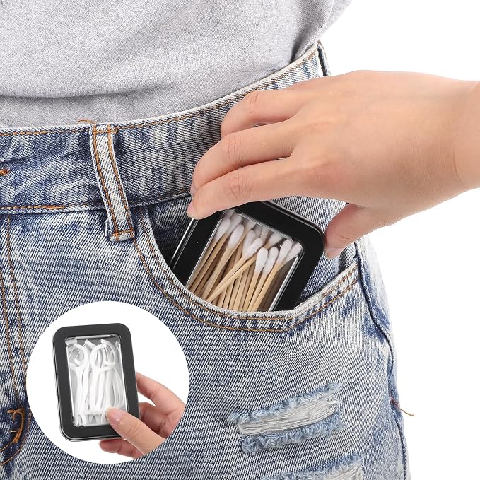 4Pcs Cotton Swab Holder for Travel, Portable Floss Picks Case - Image 5