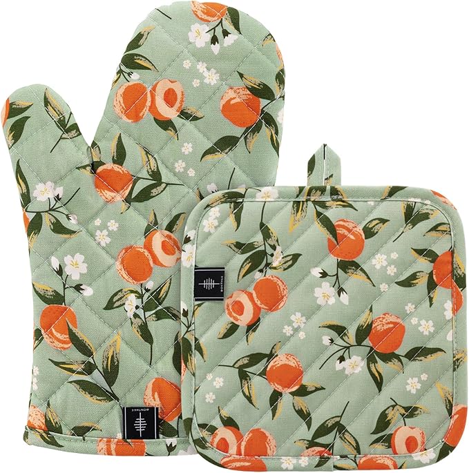 Oven Gloves Heat Resistant Potholder Set Oven Gloves by BONTHEE