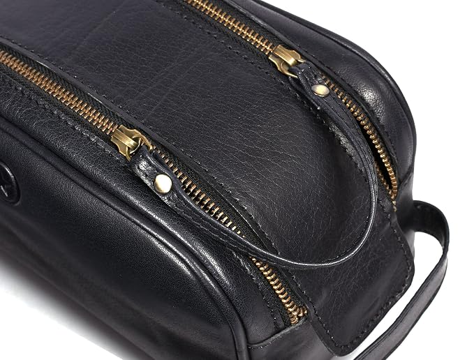 10" Premium Leather Toiletry Travel Pouch - Image 6