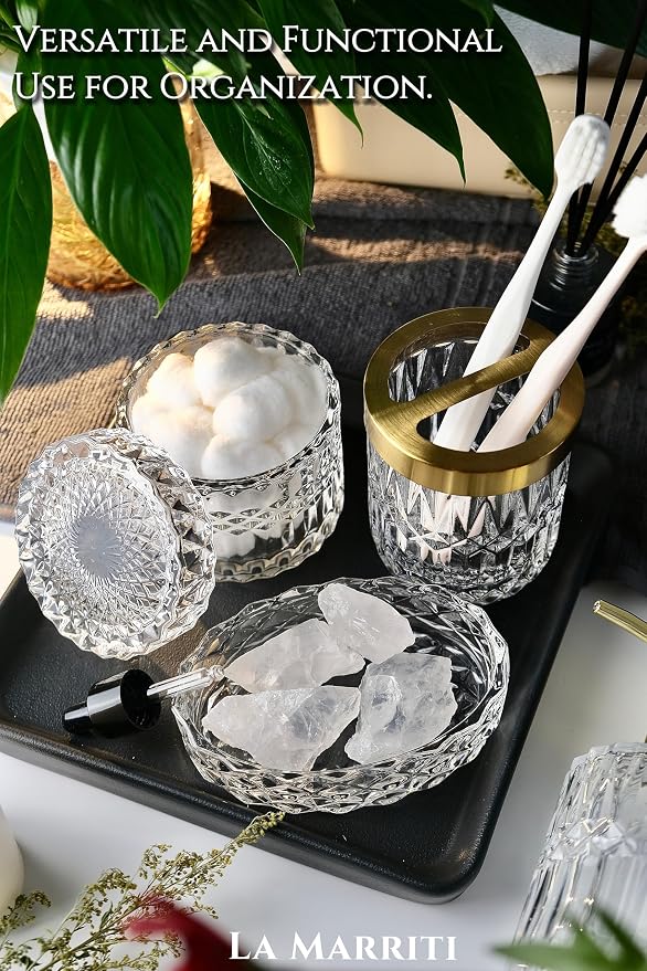 Glass Bathroom Accessories Set, Soap Dispenser, Toothbrush Holder Set, Soap Dish - Image 4