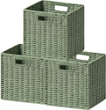 UBBCARE 3 Pack Wicker Basket, 11L×11H×10.5W inch Woven Paper Rope Storage by UBBCARE