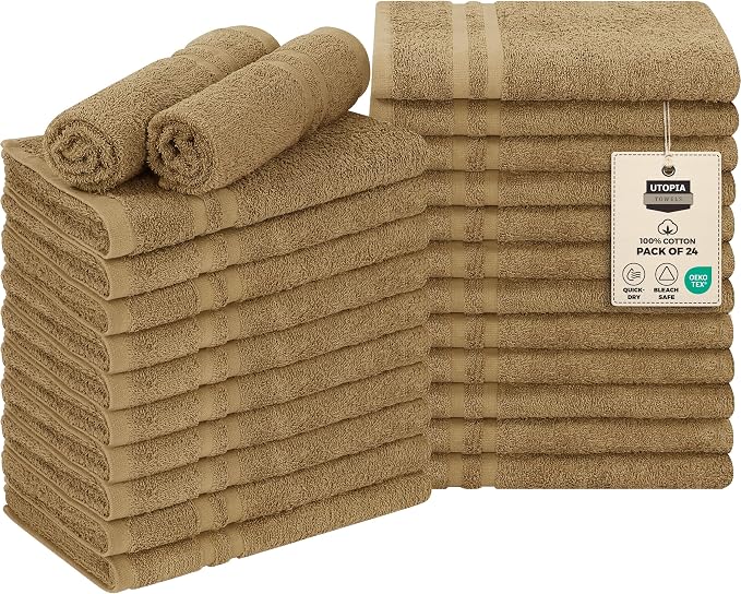 Utopia Towels Cotton Bleach Proof Salon Towel 16 by 27 inches, Bleach Safe Gym by UTOPIATOWELS